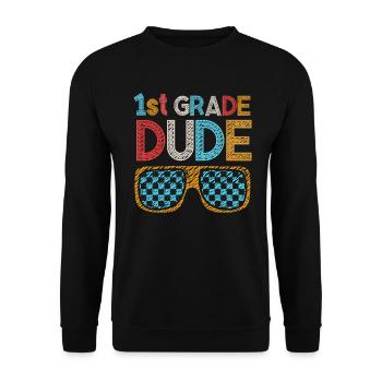 Professeur de maternelle Drôle Étudiant 1er Diplôme - Sweat-shirt Unisexe - noir - Devant - Alina (178cm) & Michal (187cm)