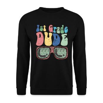 Professeur de maternelle Drôle Étudiant 1er Diplôme - Sweat-shirt Unisexe - noir - Devant - Alina (178cm) & Michal (187cm)