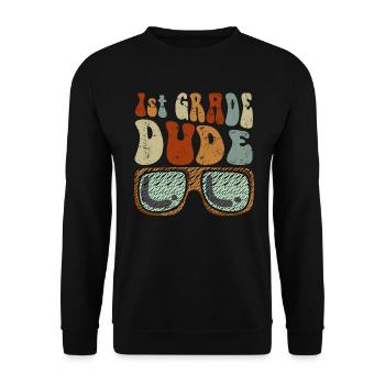 Professeur de maternelle Drôle Étudiant 1er Diplôme - Sweat-shirt Unisexe - noir - Devant - Alina (178cm) & Michal (187cm)