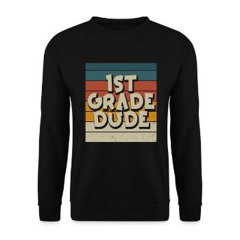 Professeur de maternelle Drôle Étudiant 1er Diplôme - Sweat-shirt Unisexe - noir - Devant - Alina (178cm) & Michal (187cm)