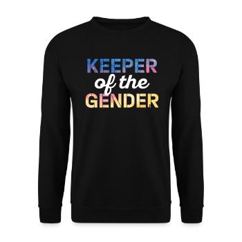 Keeper Of The Gender - Unisex Sweatshirt - black - Front - Alina (178cm) & Michal (187cm)