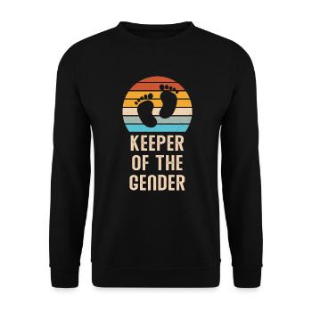 Keeper Of The Gender - Unisex Sweatshirt - black - Front - Alina (178cm) & Michal (187cm)
