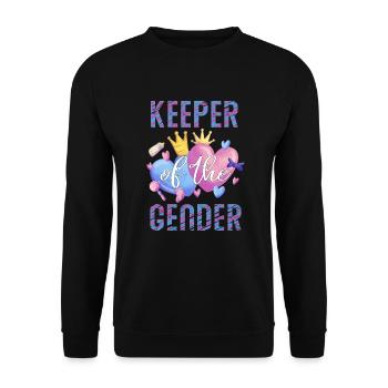 Keeper Of The Gender - Unisex Sweatshirt - black - Front - Alina (178cm) & Michal (187cm)