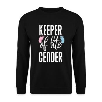 Keeper Of The Gender - Unisex Sweatshirt - black - Front - Alina (178cm) & Michal (187cm)