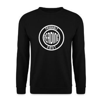 Wahrscheinlich Smut lesen Vintage-Bücher Schmutz - Unisex Pullover - Schwarz - Vorne - Alina (178cm) & Michal (187cm)