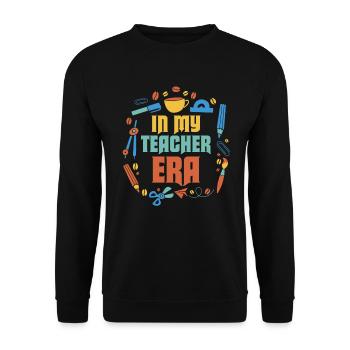 In meiner Lehrzeit Unterricht - Unisex Pullover - Schwarz - Vorne - Alina (178cm) & Michal (187cm)