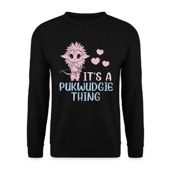 Pukwudgie Cryptid Folklore Myths - Unisex Sweatshirt - black - Front - Alina (178cm) & Michal (187cm)