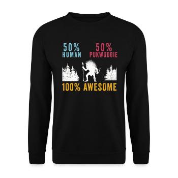 Pukwudgie Cryptid Folklore Myths - Unisex Sweatshirt - black - Front - Alina (178cm) & Michal (187cm)