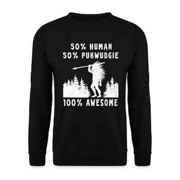 Pukwudgie Cryptid Folklore Myths - Unisex Sweatshirt - black - Front - Alina (178cm) & Michal (187cm)
