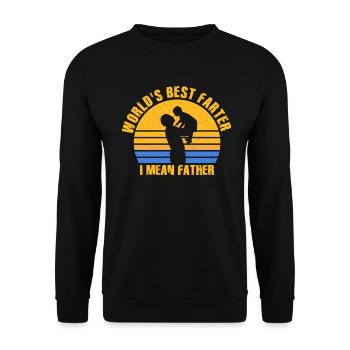 Le meilleur pète du monde, je veux dire mon père - Sweat-shirt Unisexe - noir - Devant - Alina (178cm) & Michal (187cm)