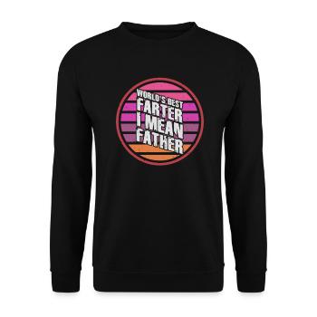 Le meilleur pète du monde, je veux dire mon père - Sweat-shirt Unisexe - noir - Devant - Alina (178cm) & Michal (187cm)