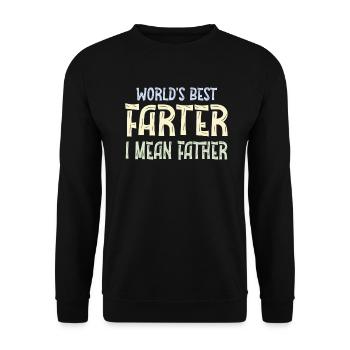 Le meilleur pète du monde, je veux dire mon père - Sweat-shirt Unisexe - noir - Devant - Alina (178cm) & Michal (187cm)