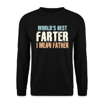 Le meilleur péteur du monde, je veux dire le père - Sweat-shirt Unisexe - noir - Devant - Alina (178cm) & Michal (187cm)