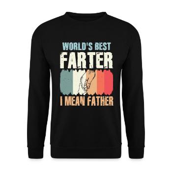 Le meilleur pète du monde, je veux dire mon père - Sweat-shirt Unisexe - noir - Devant - Alina (178cm) & Michal (187cm)