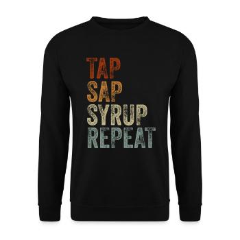 Maple Tree Essence Männer Frauen Lustig - Unisex Pullover - Schwarz - Vorne - Alina (178cm) & Michal (187cm)