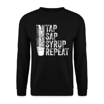 Maple Tree Essence Männer Frauen Lustig - Unisex Pullover - Schwarz - Vorne - Alina (178cm) & Michal (187cm)