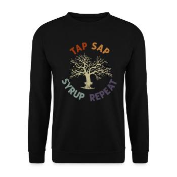 Maple Tree Essence Männer Frauen Lustig - Unisex Pullover - Schwarz - Vorne - Alina (178cm) & Michal (187cm)
