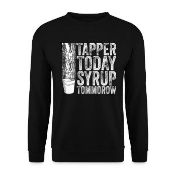 Maple Tree Essence Männer Frauen Lustig - Unisex Pullover - Schwarz - Vorne - Alina (178cm) & Michal (187cm)