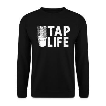 Sirop d’érable Tapper Hommes Femmes Automne - Sweat-shirt Unisexe - noir - Devant - Alina (178cm) & Michal (187cm)