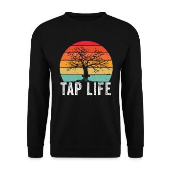 Maple Tapper Syrup Men Women Autumn - Unisex Sweatshirt - black - Front - Alina (178cm) & Michal (187cm)