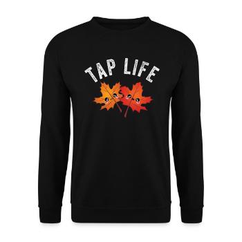 Sirop d’érable Tapper Hommes Femmes Automne - Sweat-shirt Unisexe - noir - Devant - Alina (178cm) & Michal (187cm)