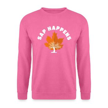 Ahornsirup Baum Klopfen Lustiger Herbst - Unisex Pullover - Pink - Vorne