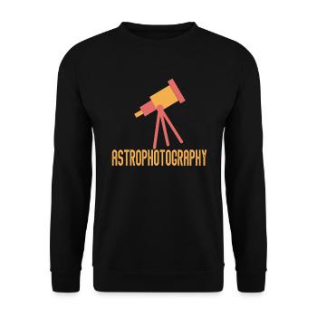 Astronomy Astrophotographer Stargazing - Unisex Sweatshirt - black - Front - Alina (178cm) & Michal (187cm)