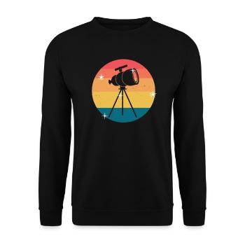 Astronomy Astrophotographer Stargazing - Unisex Sweatshirt - black - Front - Alina (178cm) & Michal (187cm)