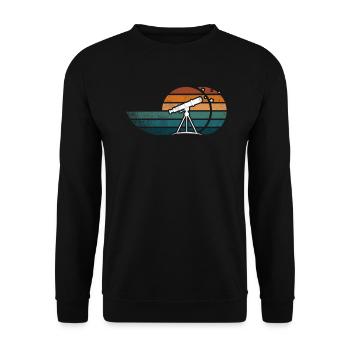 Astronomy Astrophotographer Stargazing - Unisex Sweatshirt - black - Front - Alina (178cm) & Michal (187cm)