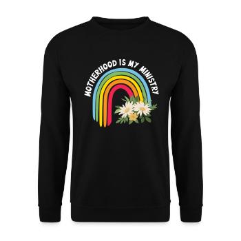Motherhood Is My Ministry - Unisex Sweatshirt - black - Front - Alina (178cm) & Michal (187cm)