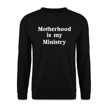 Motherhood Is My Ministry - Unisex Sweatshirt - black - Front - Alina (178cm) & Michal (187cm)