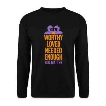 Depression and Bipolar Awareness: - Unisex Sweatshirt - black - Front - Alina (178cm) & Michal (187cm)
