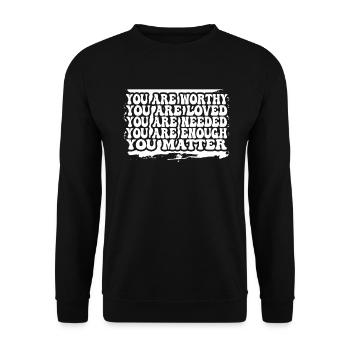 Depression and Bipolar Awareness: - Unisex Sweatshirt - black - Front - Alina (178cm) & Michal (187cm)