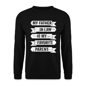 Favorite Son and Father Family Fun - A - Unisex Sweatshirt - black - Front - Alina (178cm) & Michal (187cm)