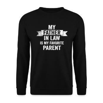 Favorite Son and Father Family Fun - A - Unisex Sweatshirt - black - Front - Alina (178cm) & Michal (187cm)