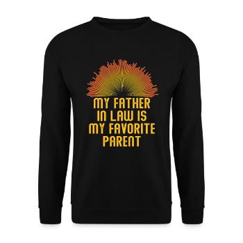 Favorite Son and Father Family Fun - A - Unisex Sweatshirt - black - Front - Alina (178cm) & Michal (187cm)