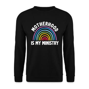 Motherhood Is My Ministry - Unisex Sweatshirt - black - Front - Alina (178cm) & Michal (187cm)