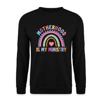 Motherhood Is My Ministry - Unisex Sweatshirt - black - Front - Alina (178cm) & Michal (187cm)