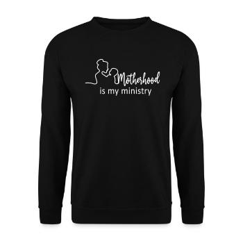 Motherhood Is My Ministry - Unisex Sweatshirt - black - Front - Alina (178cm) & Michal (187cm)