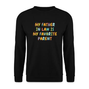 Favorite Son and Father Family Fun - A - Unisex Sweatshirt - black - Front - Alina (178cm) & Michal (187cm)