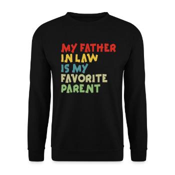 Favorite Son and Father Family Fun - A - Unisex Sweatshirt - black - Front - Alina (178cm) & Michal (187cm)