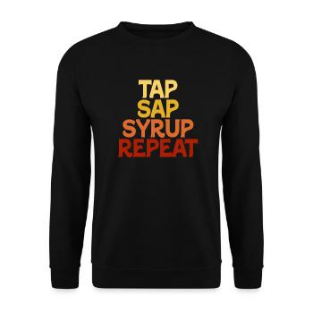 Maple Tree Essence Männer Frauen Lustig - Unisex Pullover - Schwarz - Vorne - Alina (178cm) & Michal (187cm)