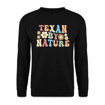 Wildflower Fields Wildflowers Bluebonnet - Unisex Sweatshirt - black - Front - Alina (178cm) & Michal (187cm)