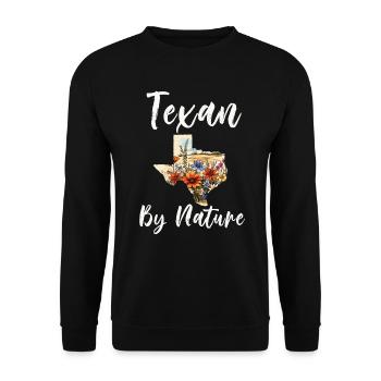 Wildflower Fields Wildflowers Bluebonnet - Unisex Sweatshirt - black - Front - Alina (178cm) & Michal (187cm)