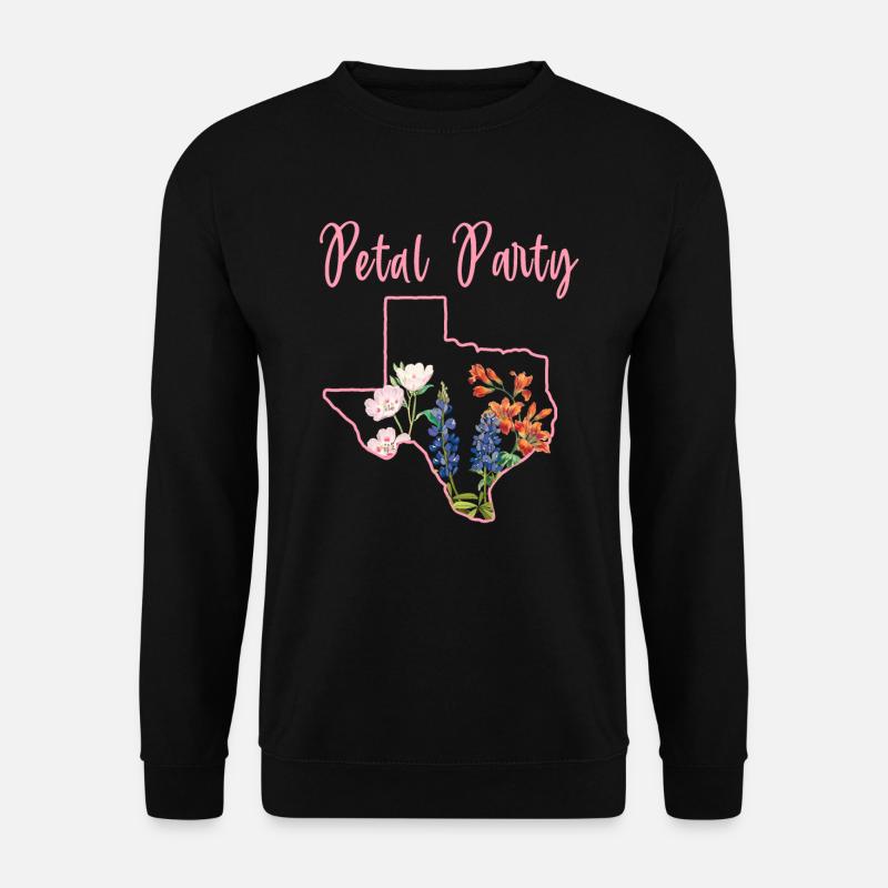Wildblumenfelder Wildblumen Blauhaube - Unisex Pullover - Schwarz