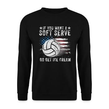 Si vous voulez une portion molle, procurez-vous de la crème glacée - Sweat-shirt Unisexe - noir - Devant - Alina (178cm) & Michal (187cm)