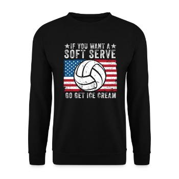 Si vous voulez une portion molle, procurez-vous de la crème glacée - Sweat-shirt Unisexe - noir - Devant - Alina (178cm) & Michal (187cm)