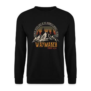 Waymaker Promise Keeper Miracle Worker - Unisex Sweatshirt - black - Front - Alina (178cm) & Michal (187cm)