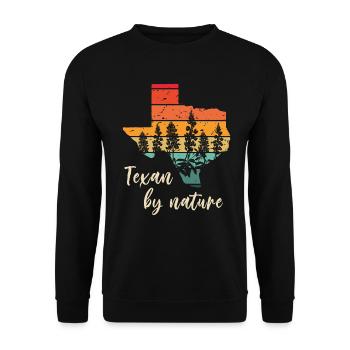 Wildflower Fields Wildflowers Bluebonnet - Unisex Sweatshirt - black - Front - Alina (178cm) & Michal (187cm)