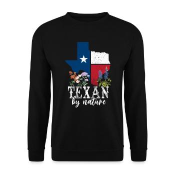 Wildflower Fields Wildflowers Bluebonnet - Unisex Sweatshirt - black - Front - Alina (178cm) & Michal (187cm)